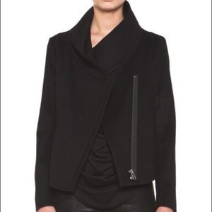 HELMUT LANG Vector Collar Black Felt Jacket